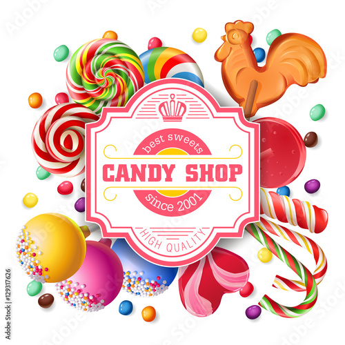 Vector illustration background of sweets