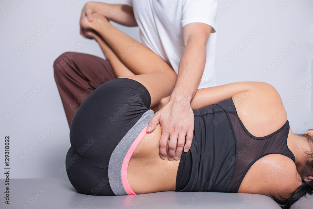 Fototapeta premium Professional body massage in studio.