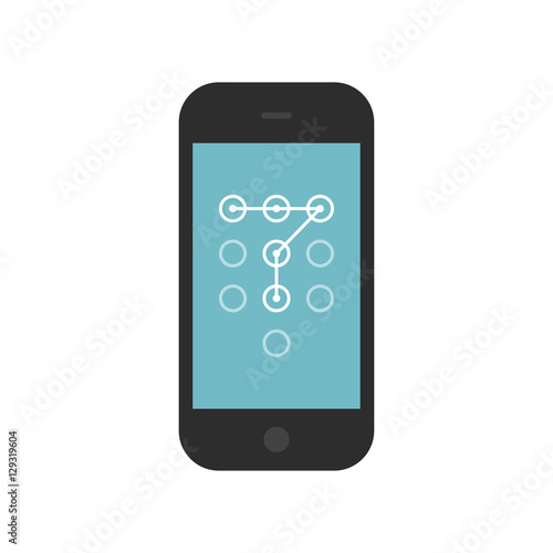 Locking and unlocking the phone vector icon