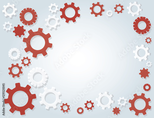 Gears wheel and space background