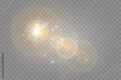 Vector transparent sunlight special lens flare light effect.