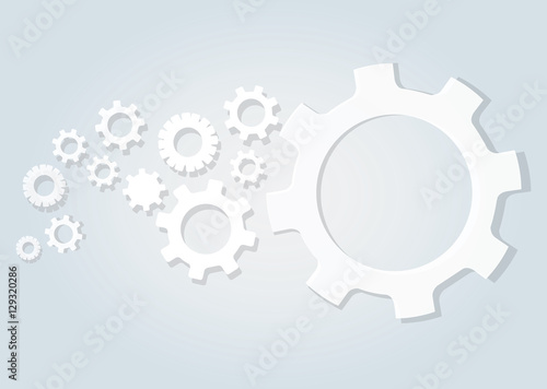 Gears wheel and space background