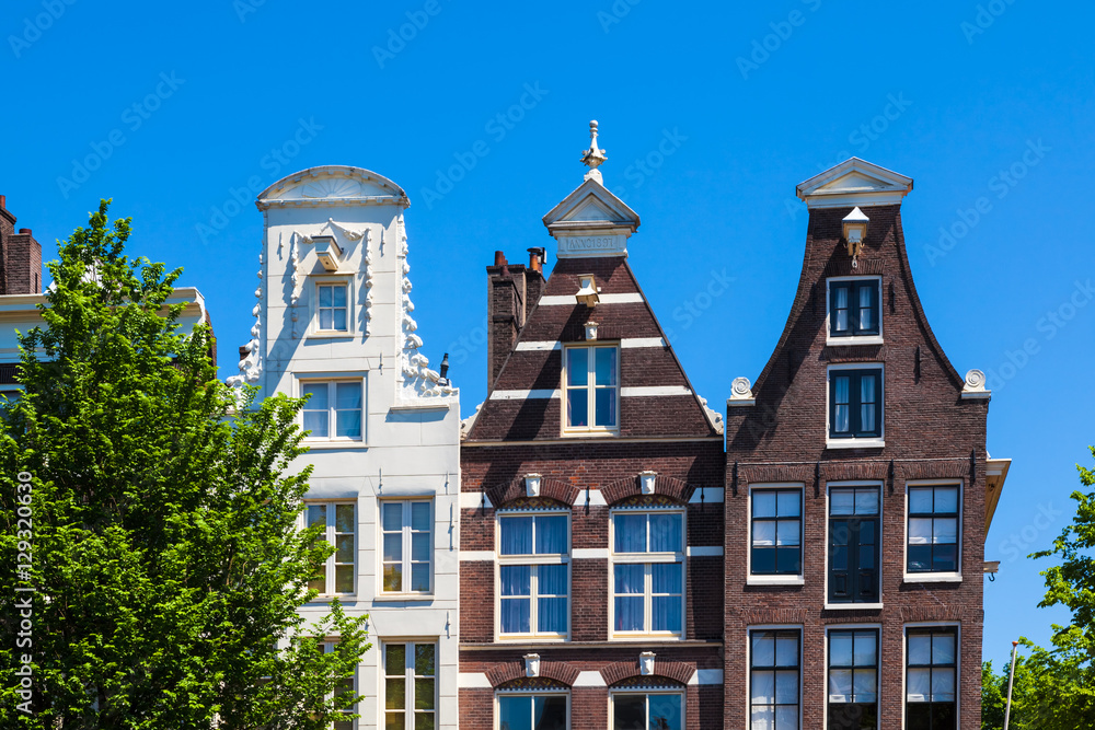 Typical Amsterdam Gable Houses, the Netherlands