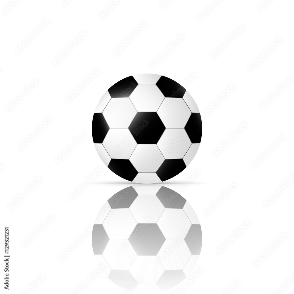 Obraz premium Football ball isolated on white background, vector illustration. EPS 10