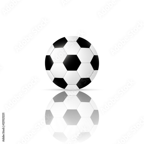 Football ball isolated on white background  vector illustration. EPS 10