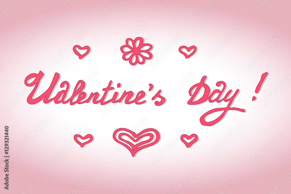 Happy Valentines Day Lettering 