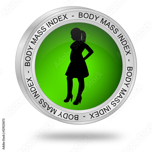 Body Mass Index Button - 3D illustration