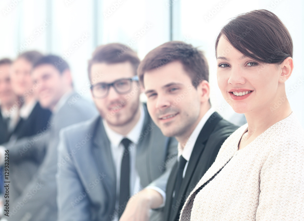 Business Team Having Informal Meeting In Office Business Team Having Informal Meeting In Office