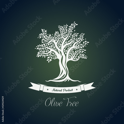 Fruit food plant or olive oil tree logo