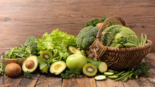Принти на полотні assorted green vegetable and fruit