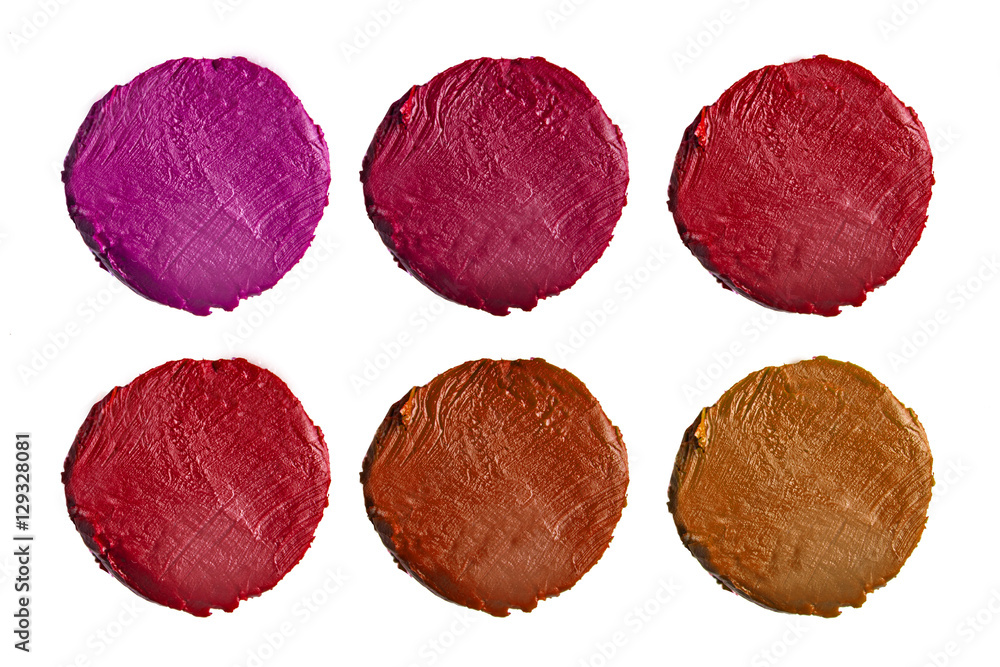 Multicolored lipsticks cut pattern background Multicolored lipsticks cut pattern background