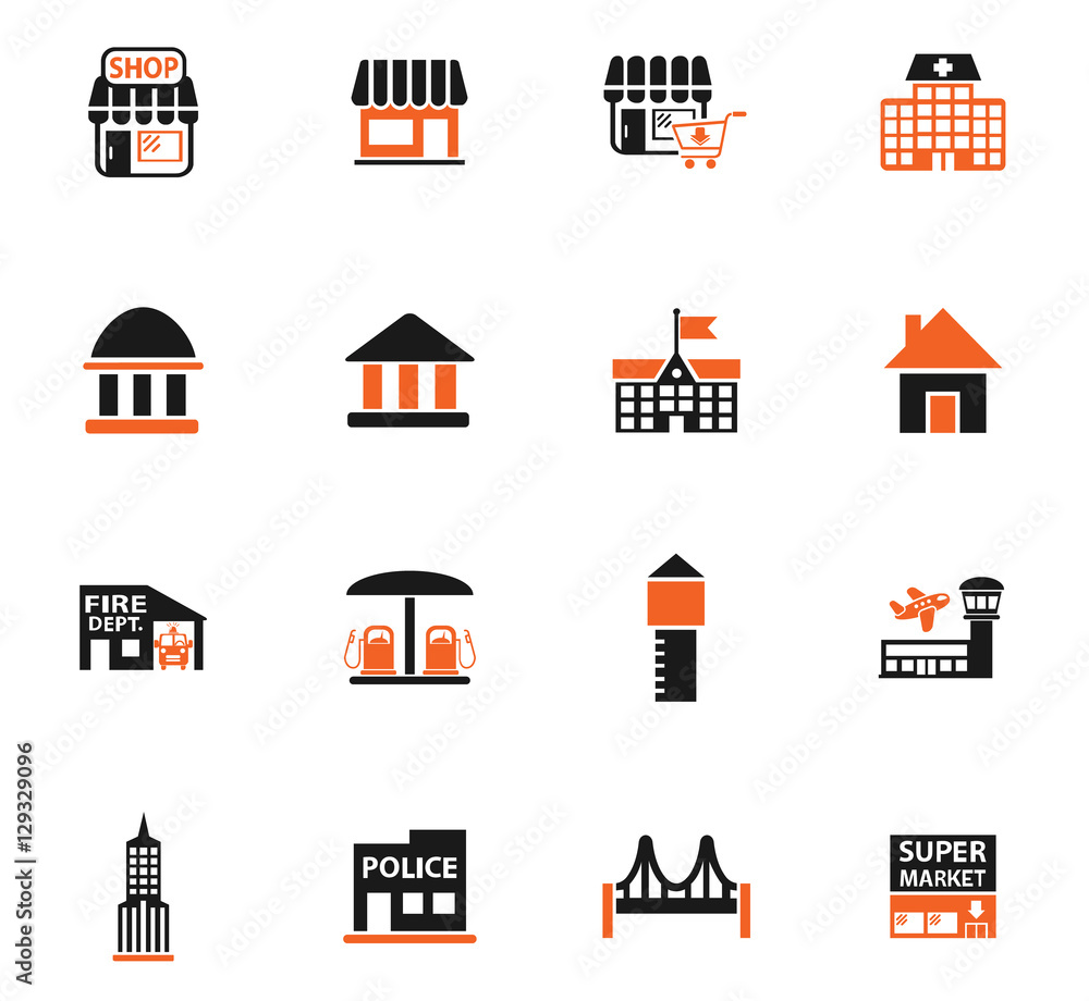 infrastructure icon set infrastructure icon set