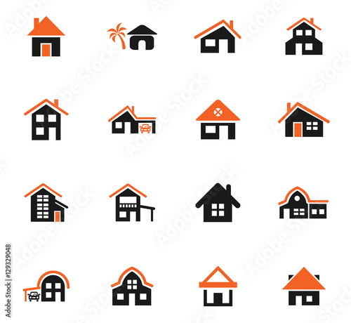 house type icon set