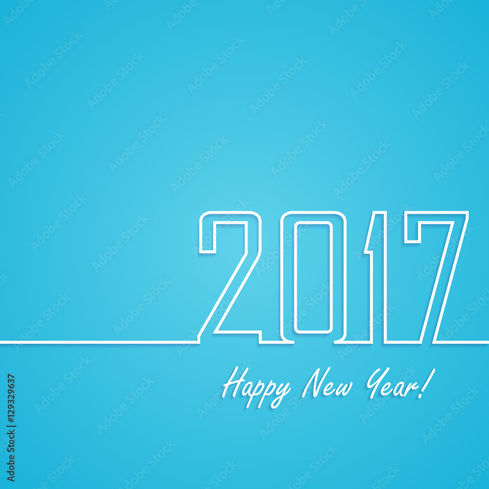 Fototapeta premium Happy New Year 2017 background with letterting