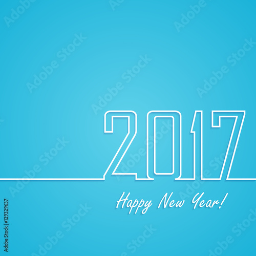 Happy New Year 2017 background with letterting photo