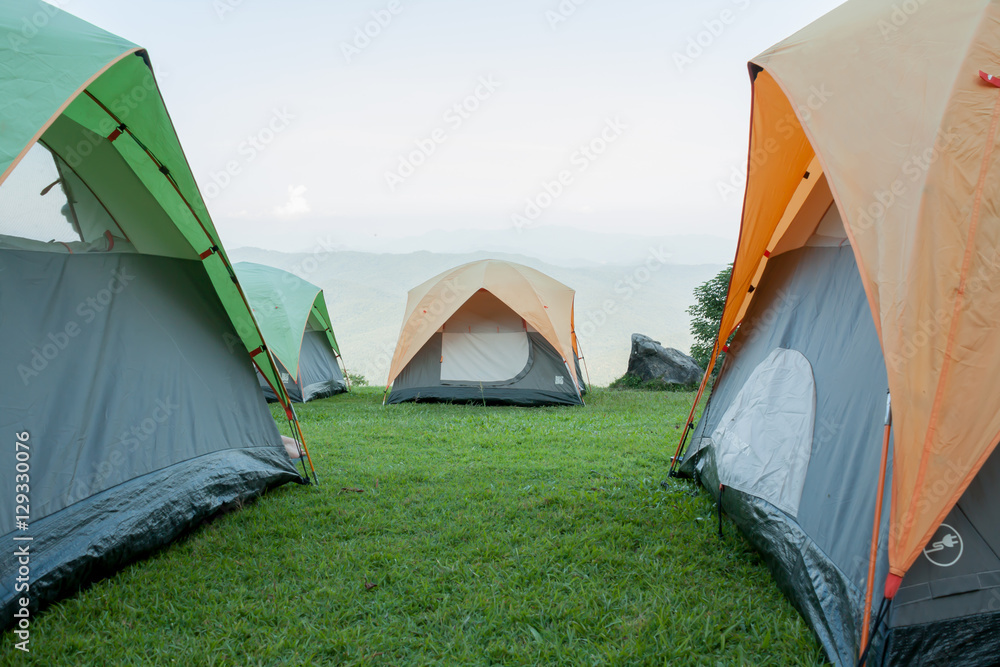 View between tent