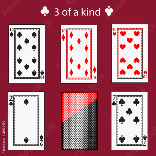 free of a kinq playing card poker combination. vector illustration eps 10. On  red background. To use for design, registration, the websites, dressing, the press, etc. photo