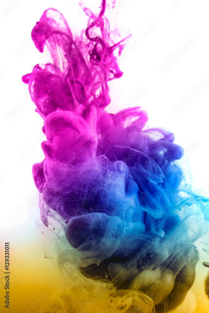 Fototapeta premium dye in the water. abstract background. Color mixed