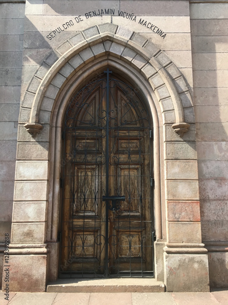 Fototapeta premium Ancient church in Santiago Chile