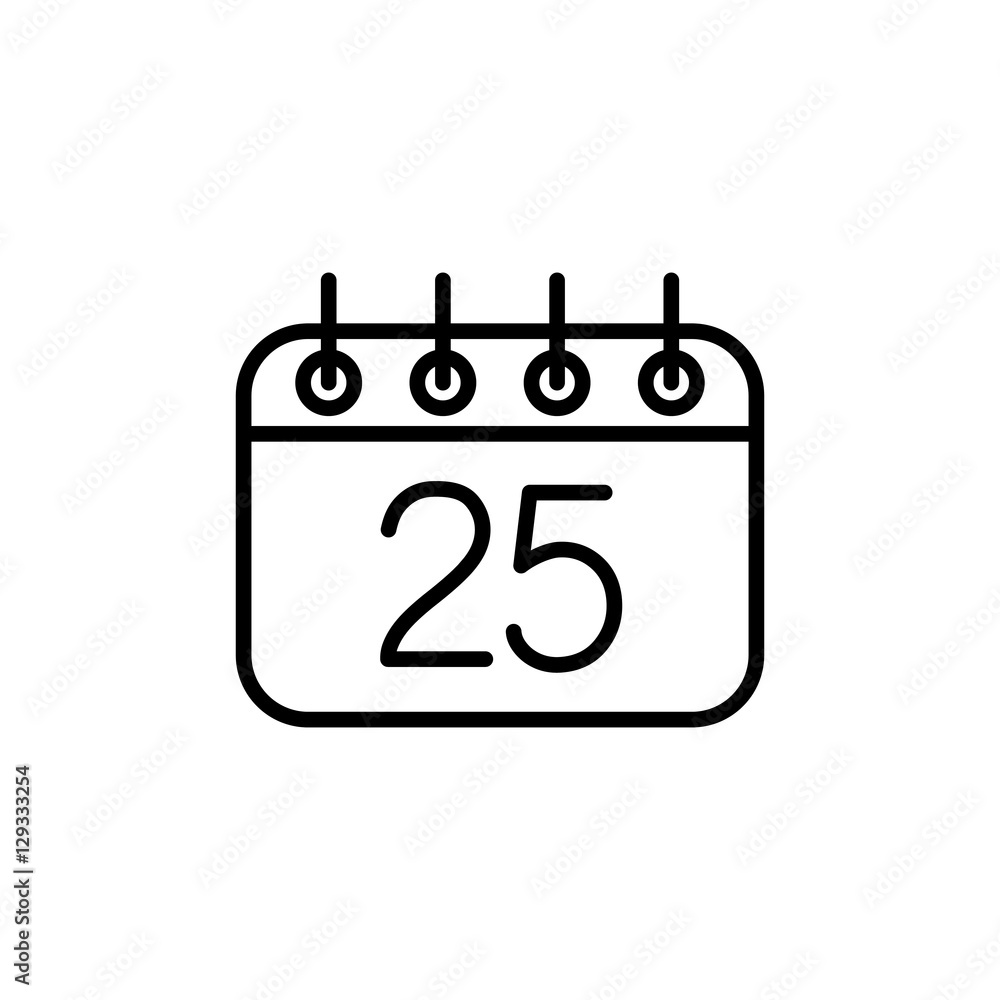 christmas xmas calender date schedule december winter date holiday day celebration appointment black on white background outline thin line vector icon christmas xmas calender date schedule december winter date holiday day celebration appointment black on white background outline thin line vector icon