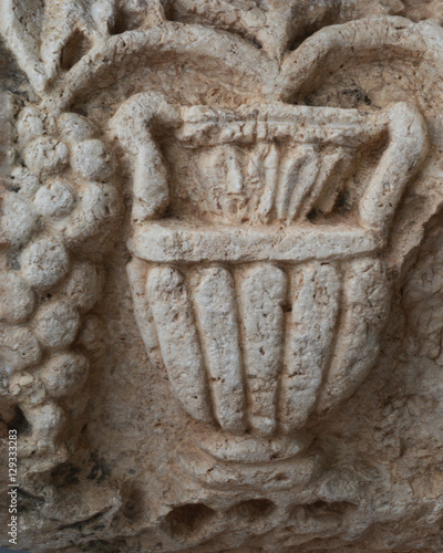 carved wine jug
