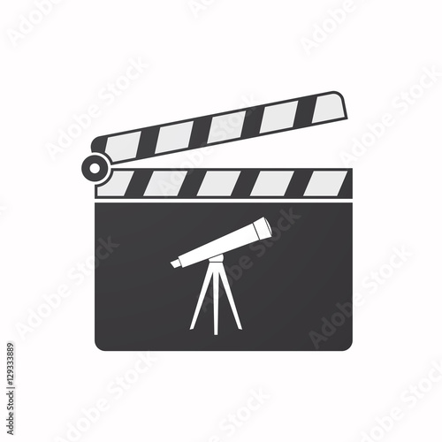 Isolated clapper board with a telescope