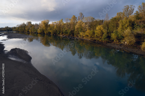 Autumn lake in Caucasus