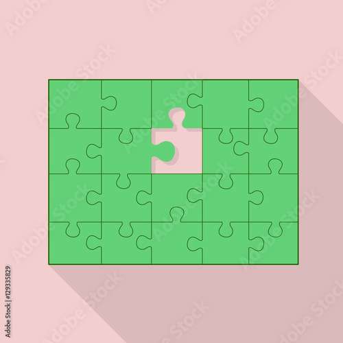 The last puzzles is lost (Success Business concept)