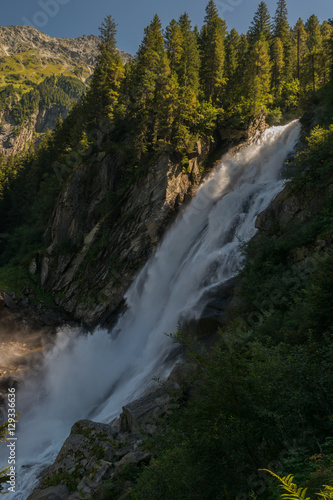 Krimml Waterfall - fifth highest waterfall  Alps  Tauern National Park  Austria  Europe