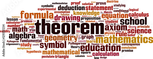 Theorem word cloud concept. Vector illustration