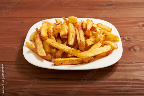 fried French fries on a plate