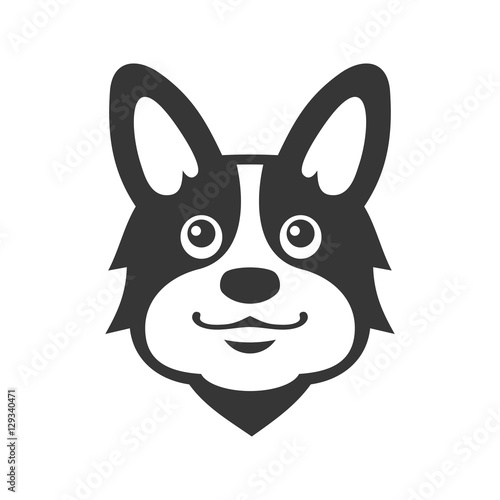 Welsh Corgi Pembroke. Cartoon Style Vector