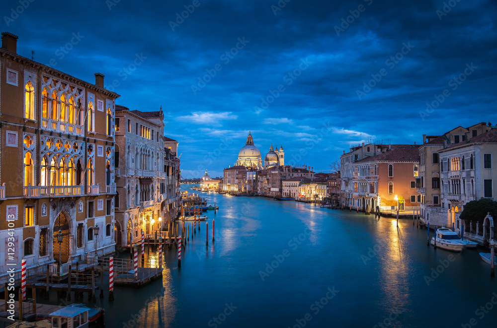 Canal Grande in mystic twilight, Venice, Italy