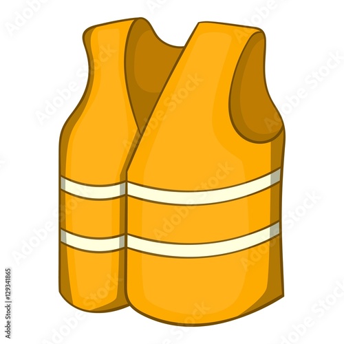 Reflective vest icon. Cartoon illustration of reflective vest vector icon for web design