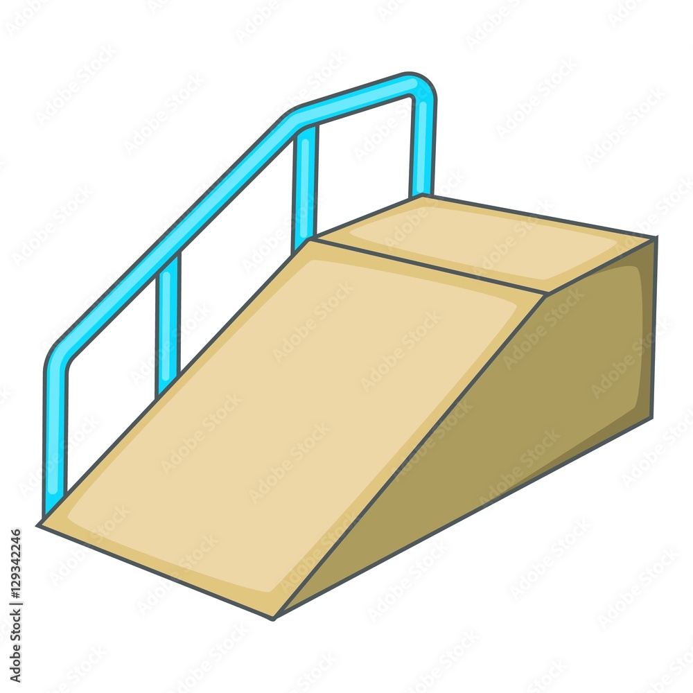 Vetor de Ramp for the disabled icon. Cartoon illustration of ramp for