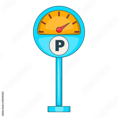 Parking meter icon. Cartoon illustration of parking meter vector icon for web design