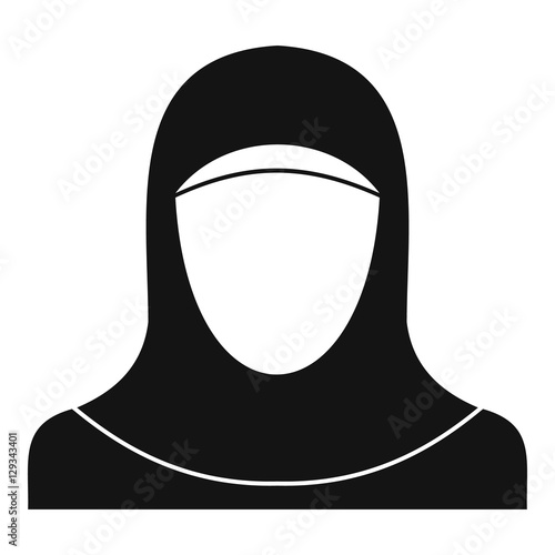 Muslim women wearing hijab icon. Simple illustration of muslim women wearing hijab vector icon for web