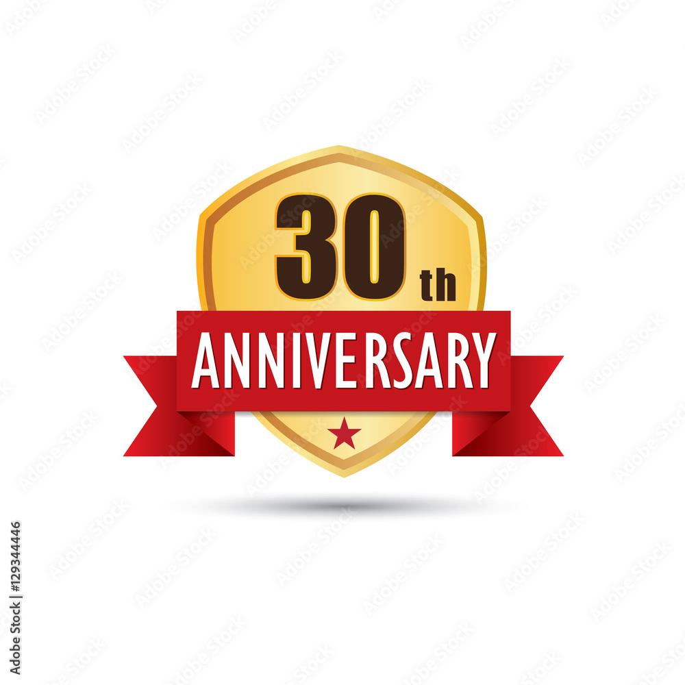 Thirtieth years anniversary celebration icon logo Thirtieth years anniversary celebration icon logo