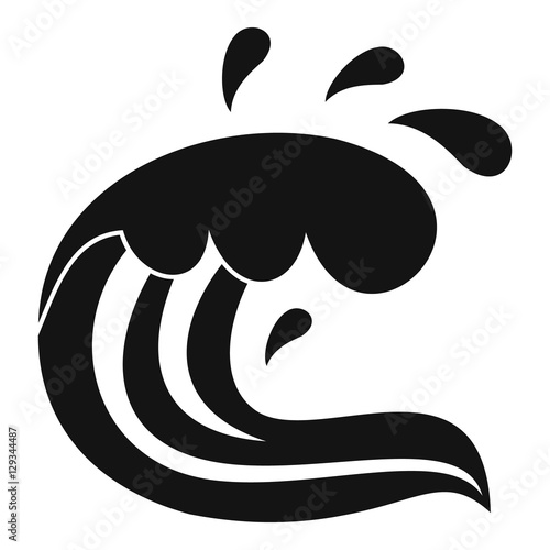 Water wave splash icon. Simple illustration of water wave splash vector icon for web