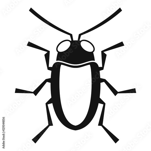 Longhorn beetle grammoptera icon. Simple illustration of longhorn beetle grammoptera vector icon for web