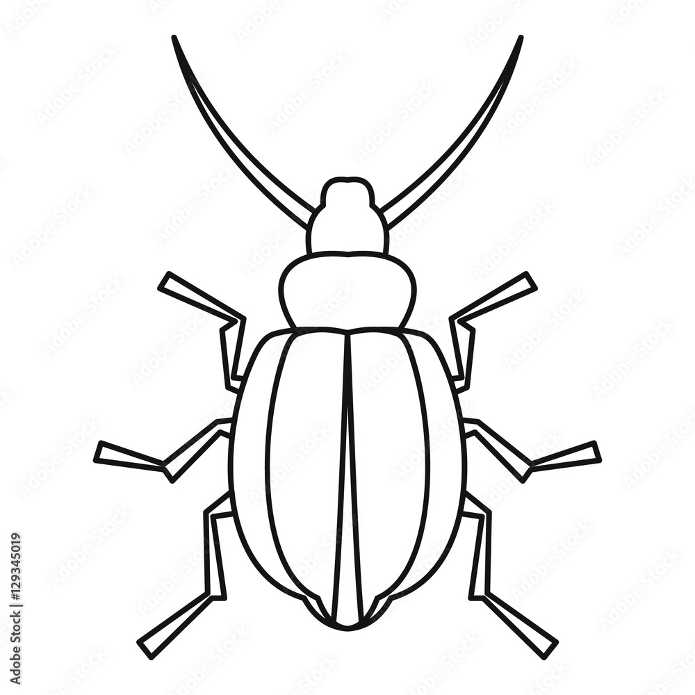 Beetle insect icon. Outline illustration of beetle insect vector icon for web Beetle insect icon. Outline illustration of beetle insect vector icon for web