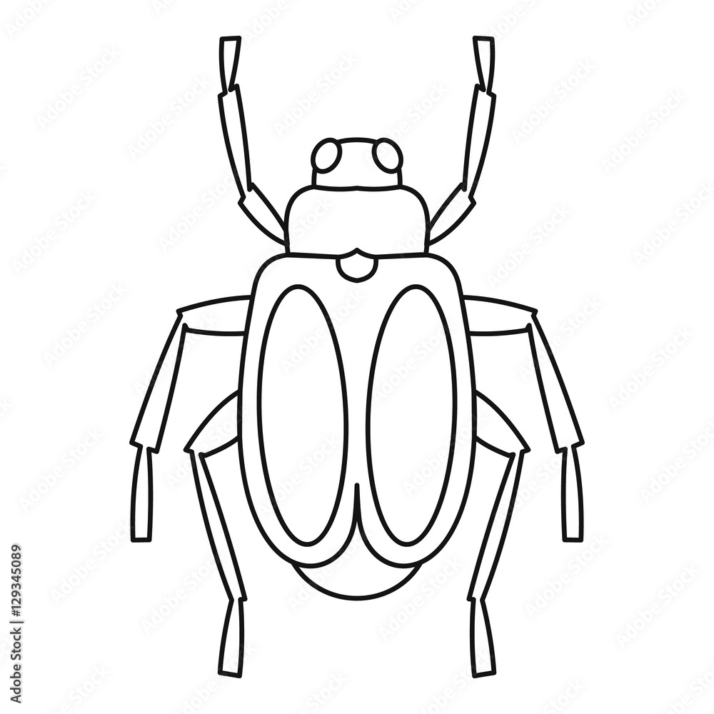 Beetle bug icon. Outline illustration of beetle bug vector icon for web Beetle bug icon. Outline illustration of beetle bug vector icon for web