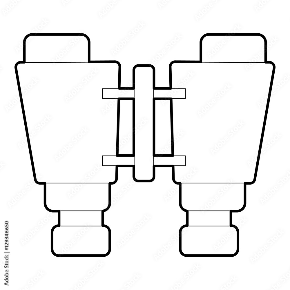 Binocular icon. Outline illustration of binocular vector icon for web Binocular icon. Outline illustration of binocular vector icon for web