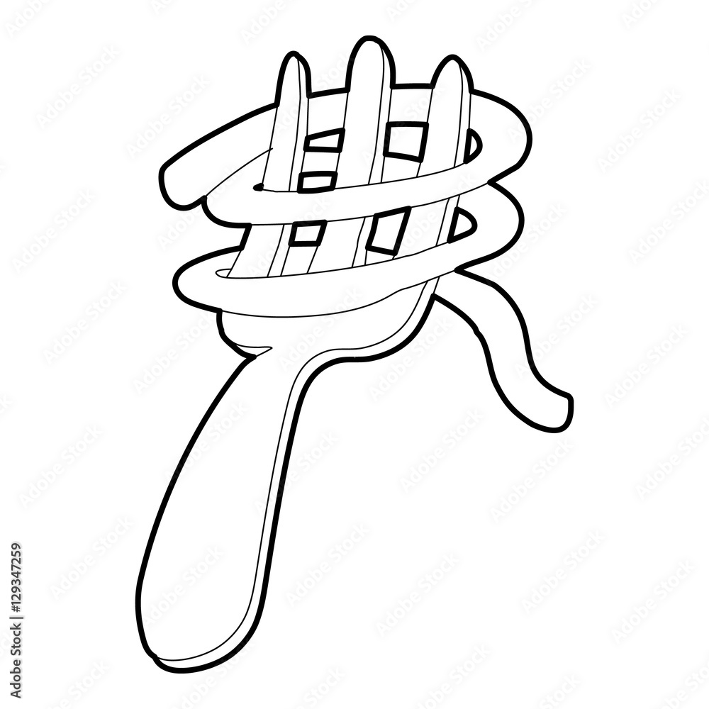 Fork icon. Outline illustration of fork vector icon for web Stock ...