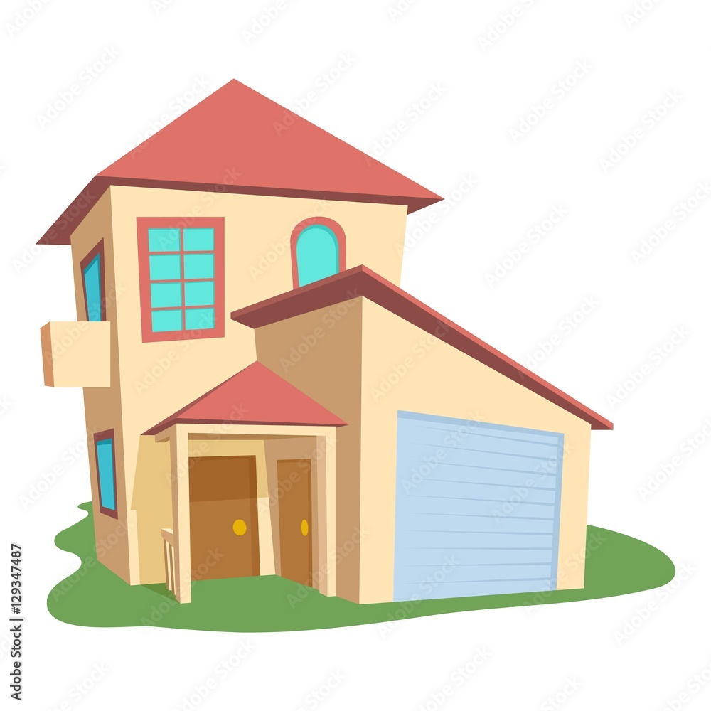 Modern house icon. Cartoon illustration of modern house vector icon for web