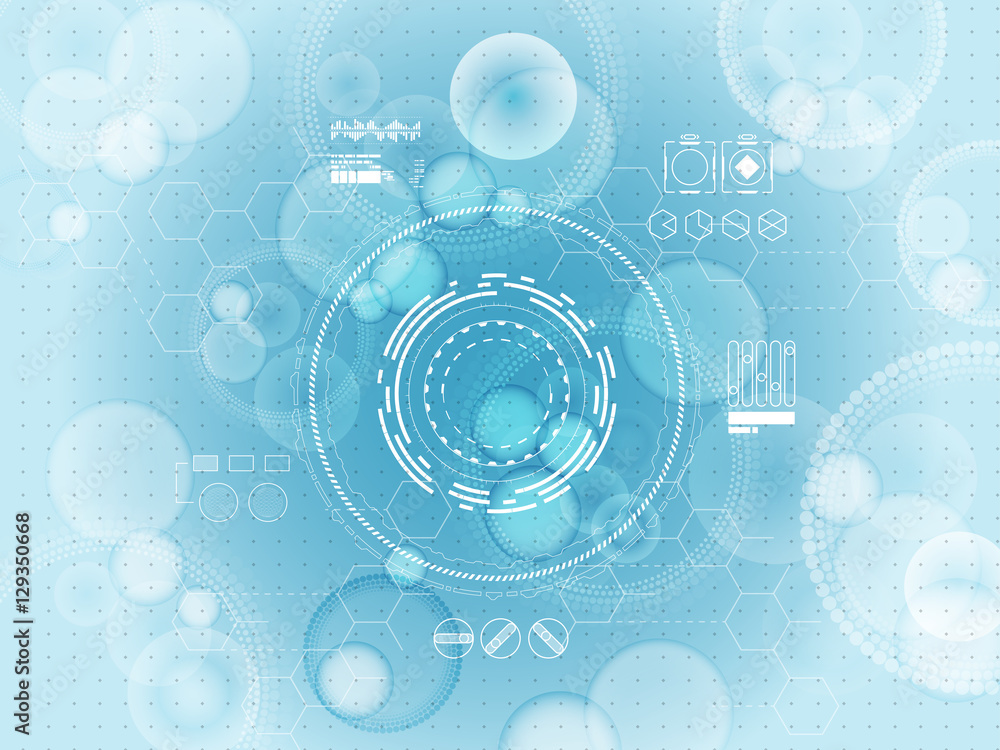 Fototapeta premium biological background with hud elements
