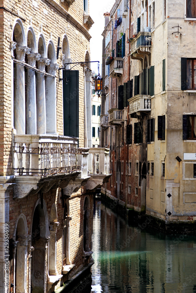 Canals and streets of Venice, Italy.