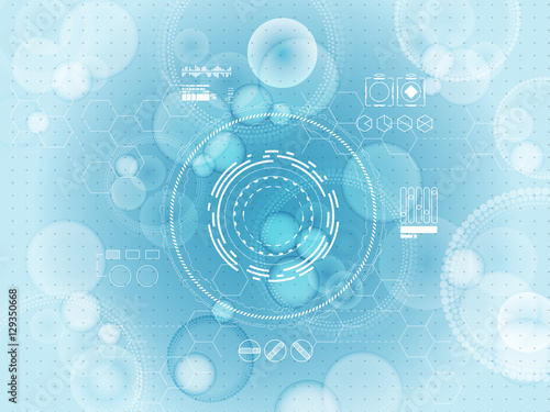biological background with hud elements