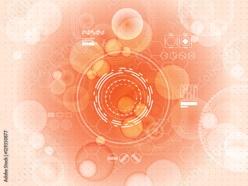 biological background with hud elements