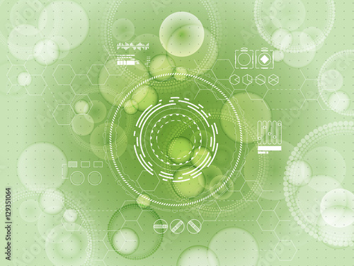 biological background with hud elements